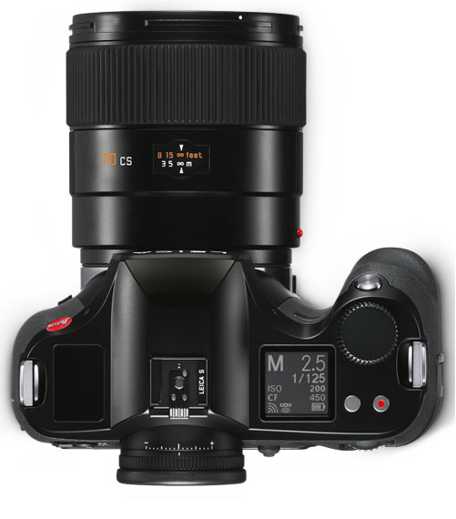 Cámara Leica S (Typ 007), vista sperior