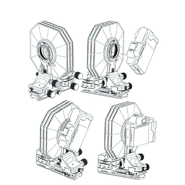 Cámara técnica Cambo Actus, instrucciones de acoplamiento