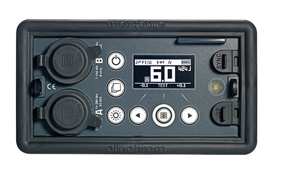 Flash profesional a baterías Elinchrom ELB 400, panel OLED de control