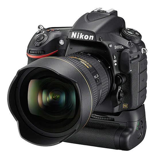 Nikon D810A, con empuñadura