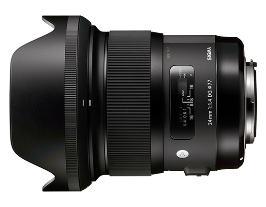 Sigma 24 mm f/1,4 DG HSM Art, con parasol