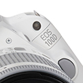 EOS 100D white, vista parcial