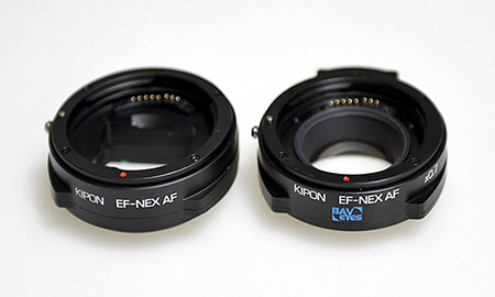Adaptadores Kipon EF-NEX AF y Baveyes EF-NEX AF