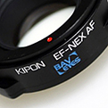 Adaptador Kipon Baveyes EF-NEX AF, vista parcial
