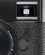 Leica M-P, detalle de la palanca selectora de encuadres