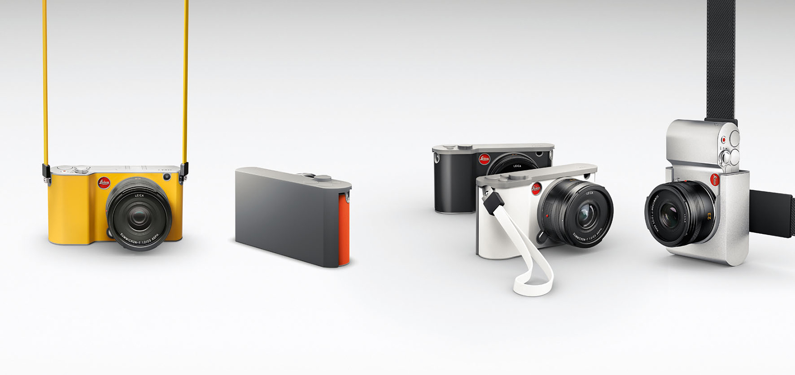 Leica T, diversas "skins", correas y accesorios, en colores
