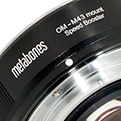 Adaptador Metabones Speedbooster para Olympus OM a Micro Cuatro Tercios, vista parcial