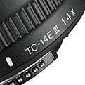 Teleconvertidor Nikon AF-S TC14E III, vista parcial