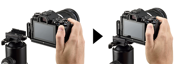 Olympus E-M5 Mark II: sistema de acoplamiento mediante base ECG-2