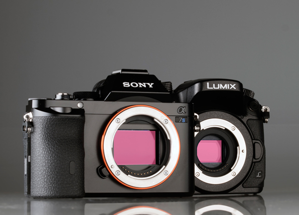 Sensor a la vista en dos cámaras CSC