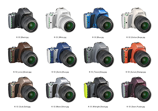 Pentax K-S1, combinaciones de colores