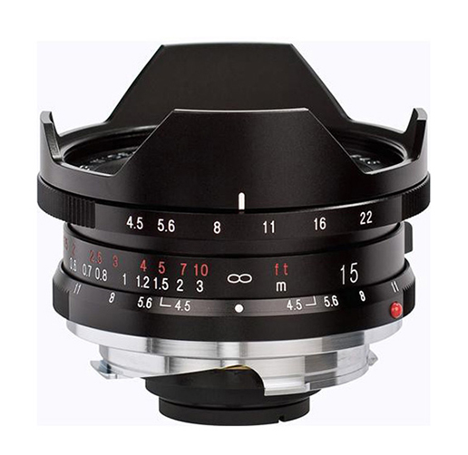 Objetivo Voigtländer Super Wide-Heliar Asph 15 mm f/4,5, hacia arriba