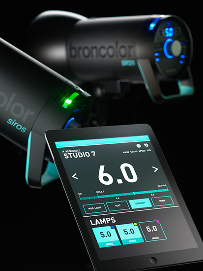 flashes de estudio Broncolor Siros, control mediante aplicación