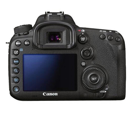 Canon EOS 7D MK II, vista posterior