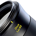 Objetivo Zeiss Otus 85 mm f/1,4, vista parcial