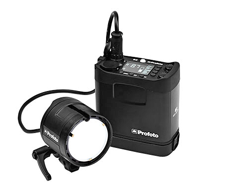 Profoto B2 Off-Camera Flash, con una antorcha