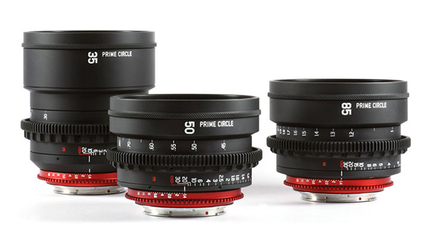 Objetivos Prime Circle XM de 35 , 50 y 85 mm